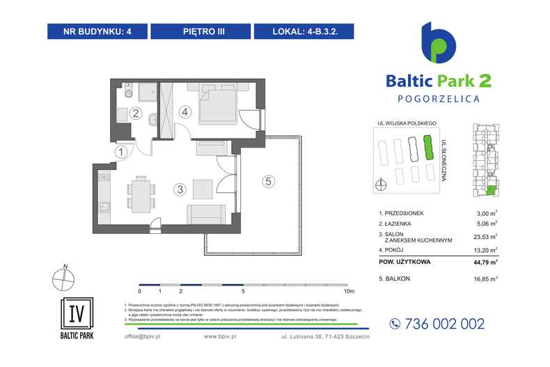 Apartament wakacyjny 44,79 m², piętro 3, oferta nr 4-B.3.2
