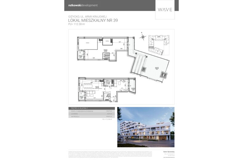 Apartament wakacyjny 112,38 m², piętro 4, oferta nr M39