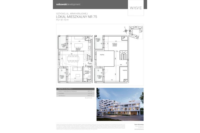Apartament wakacyjny 87,10 m², piętro 4, oferta nr M75