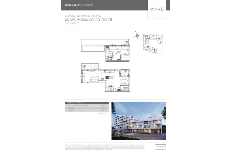 Apartament wakacyjny 81,09 m², piętro 4, oferta nr M78