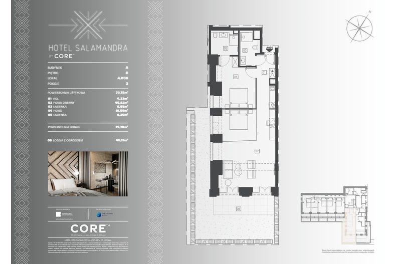 Apartament wakacyjny 79,78 m², parter, oferta nr A006 - APARTAMENT 6-OSOBOWY