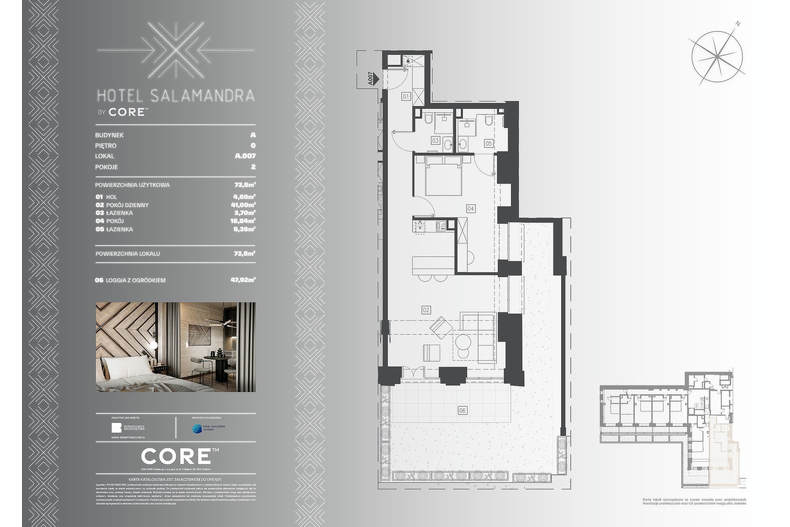 Apartament wakacyjny 73,50 m², parter, oferta nr A007 - APARTAMENT 4-OSOBOWY