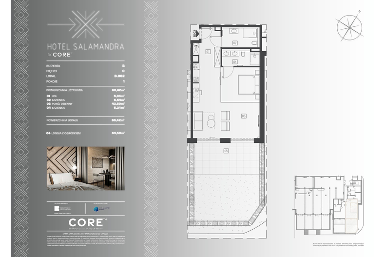 Apartament wakacyjny 60,42 m², parter, oferta nr B002 - APARTAMENT 4-OSOBOWY