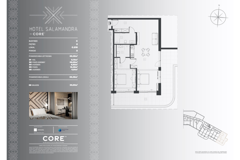 Apartament wakacyjny 86,38 m², piętro 2, oferta nr C210 - APARTAMENT 6-OSOBOWY