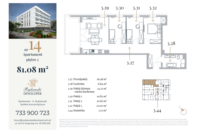 Apartament wakacyjny 81,08 m², piętro 2, oferta nr 14