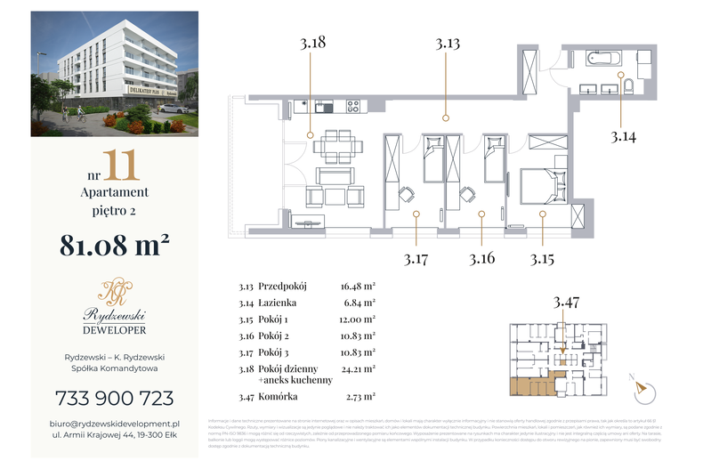 Apartament wakacyjny 81,08 m², piętro 2, oferta nr 11