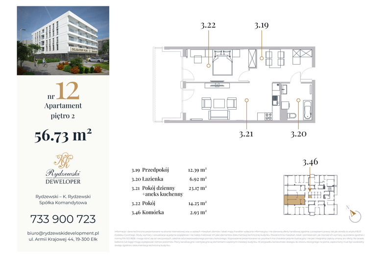 Apartament wakacyjny 56,73 m², piętro 2, oferta nr 12