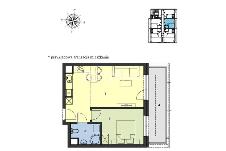 Apartament wakacyjny na sprzedaż 42,04 m², piętro 3, oferta nr 401/13467/OMS