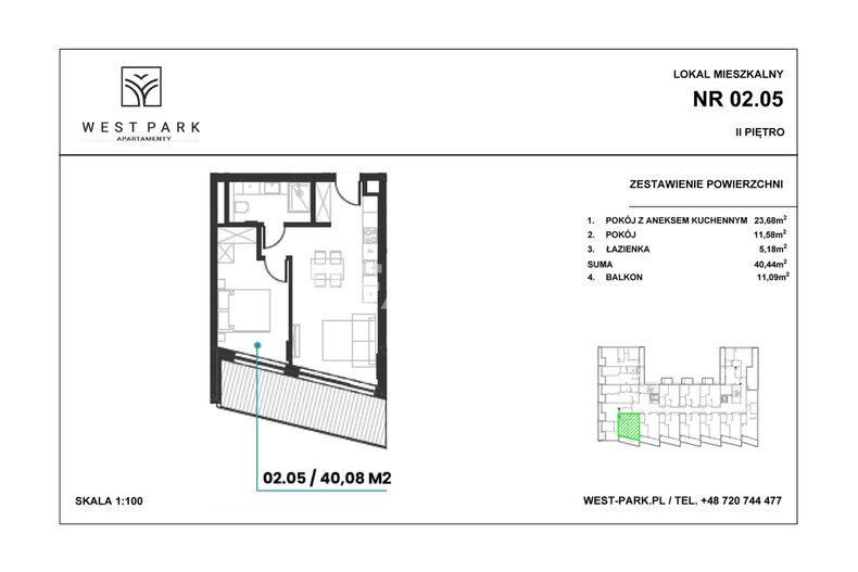 Apartament wakacyjny na sprzedaż 40,14 m², piętro 2, oferta nr 501/13467/OMS