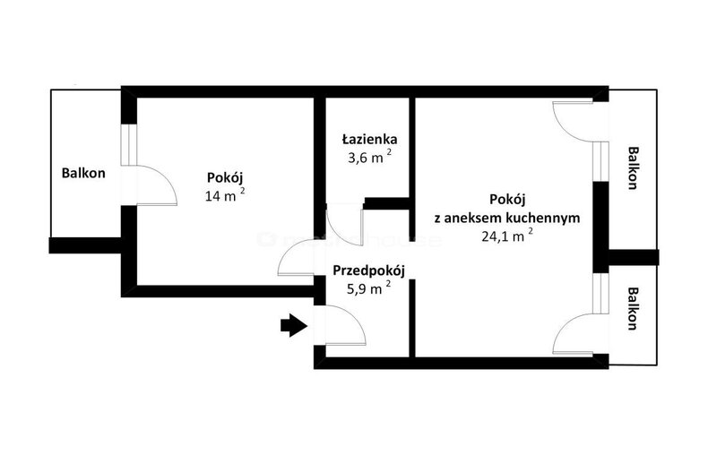 Apartament wakacyjny na sprzedaż 43,82 m², piętro 1, oferta nr SMFABA377